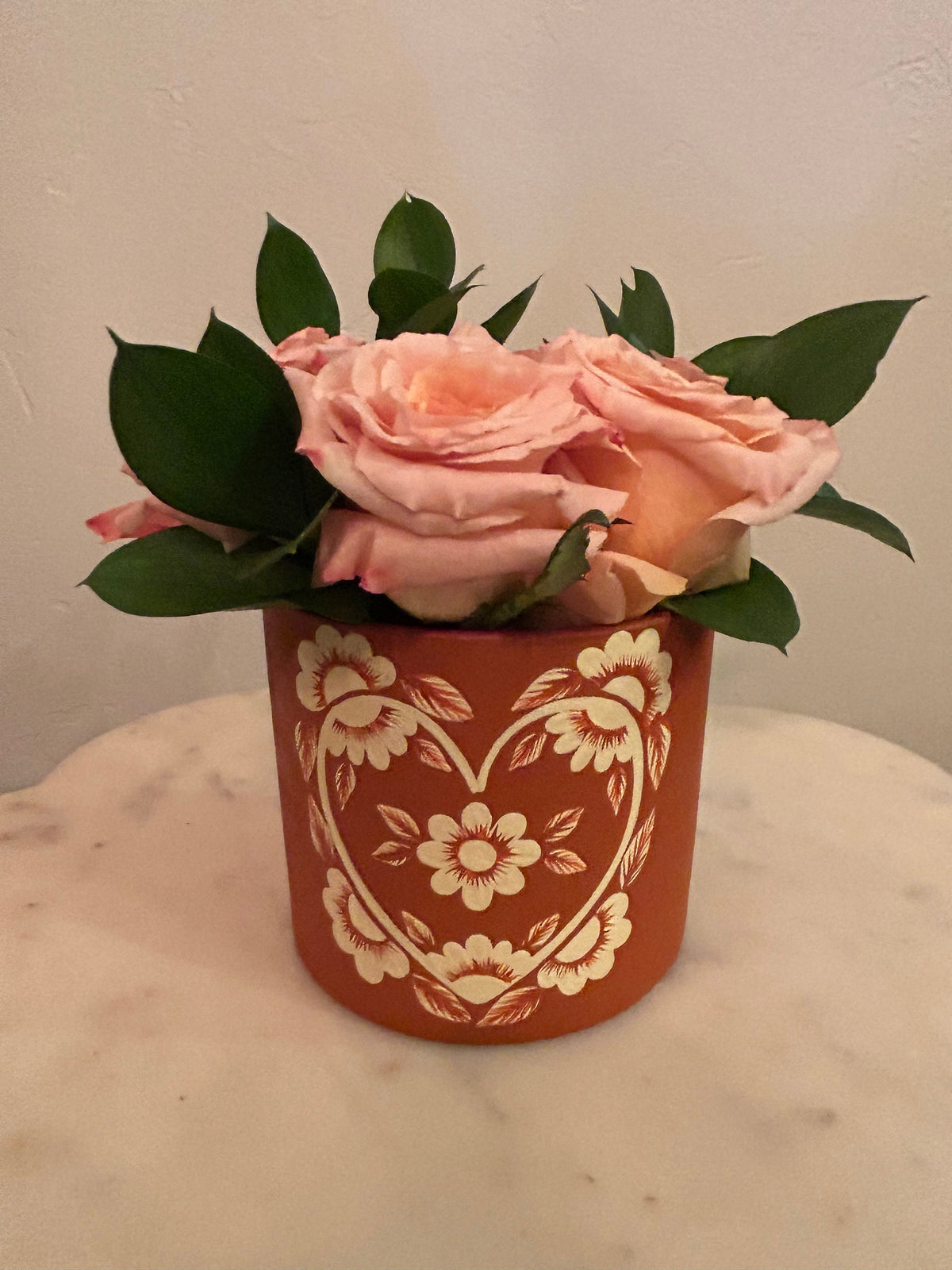 Floral Heart Vase