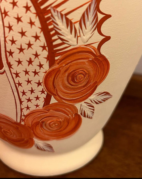 Beige 11” VM Vase