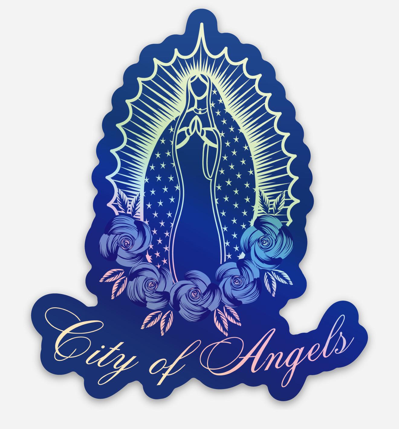 City of Angels Virgencita Holographic  Sticker