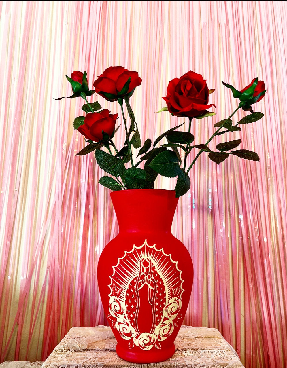 Red VM Vase