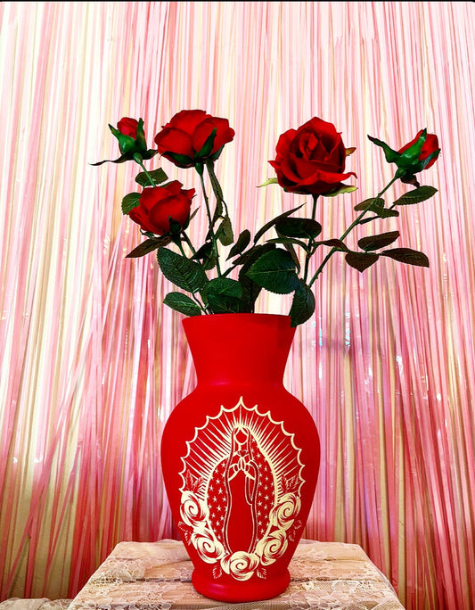 Red VM Vase