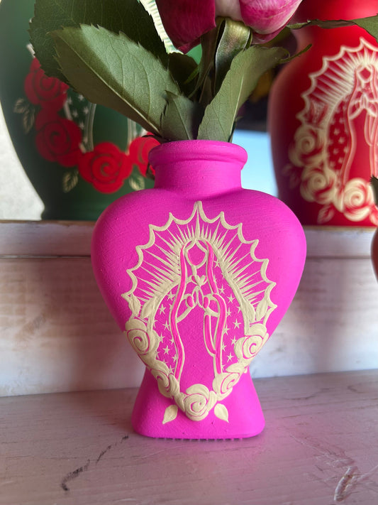 Pink VM heart vase
