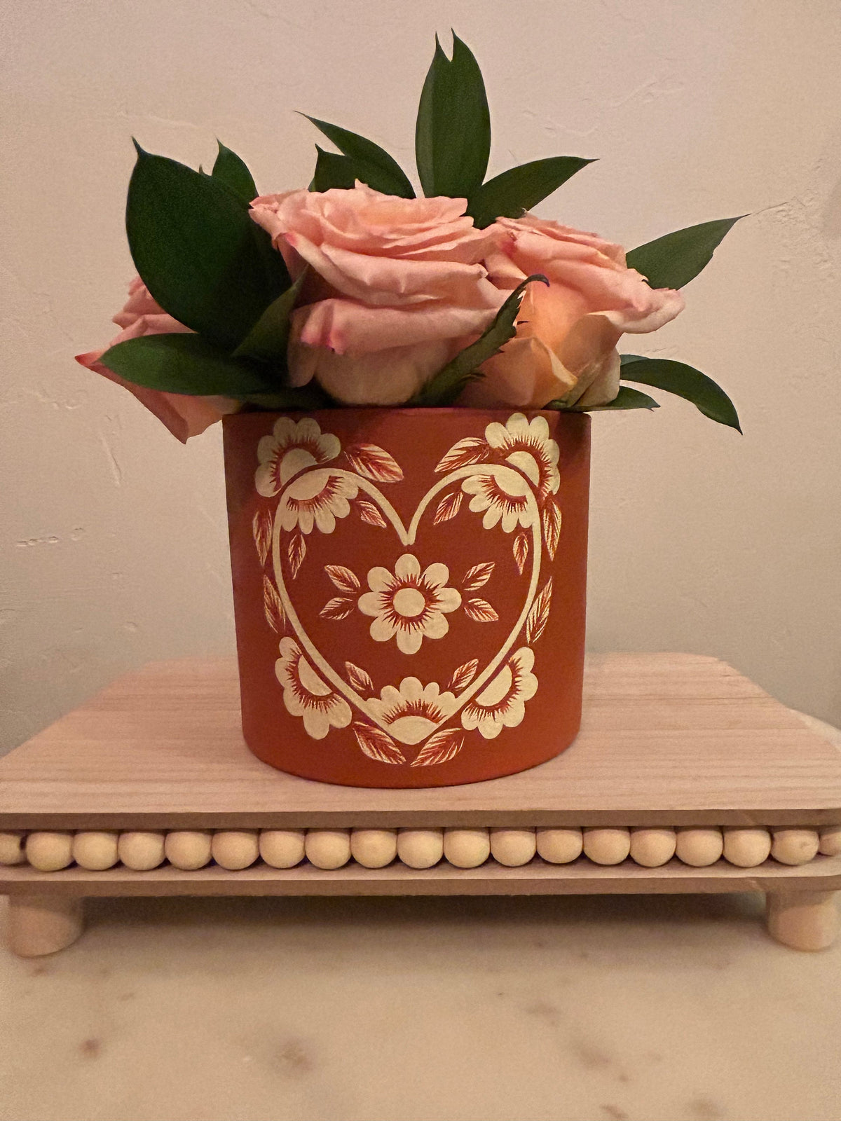 Floral Heart Vase